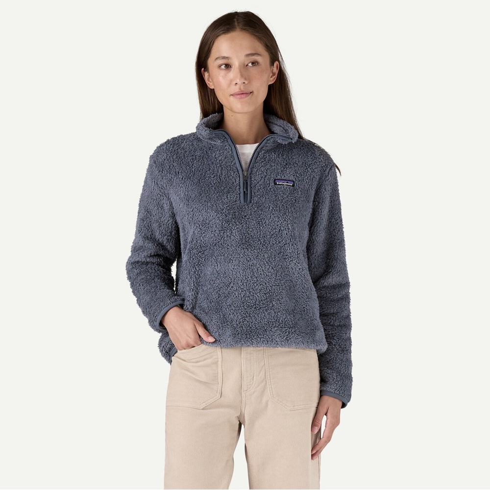 PATAGONIA Women’s Los Gatos 1/4 Zip Pullover in Smolder Blue size Large